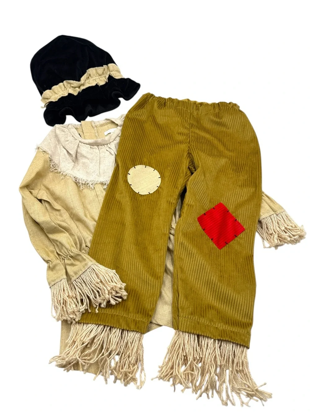 Pottery Barn Kids Wizard of Oz Scarecrow Halloween Costume 3 Pc Set Size 4-6